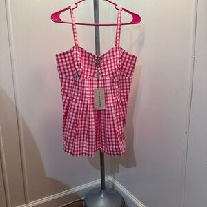 Burberry London Tank Top Pink Check Size 8
